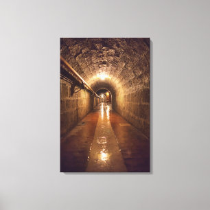 Dimly Lit Salt Mine Tunnel Canvas Print