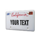 Plaque de licence Californie