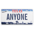 Plaque de licence personnalisée Texas