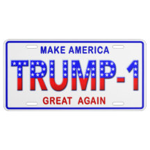 Président Donald Trump - 1 plaque d'immatriculatio