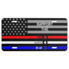 Support de la plaque rouge blanc et bleu