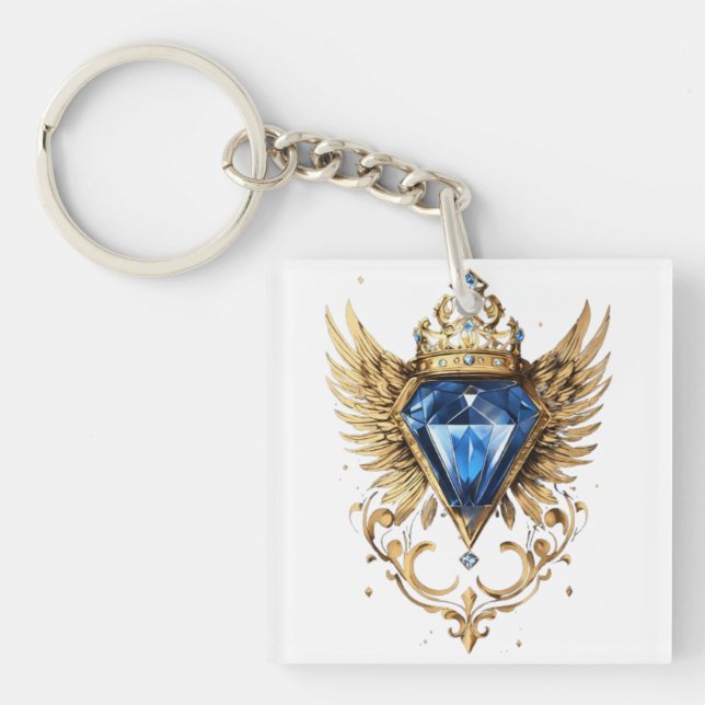 dimond crow wings keychain (Front)