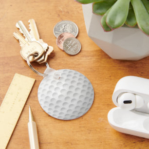 Dimpled Golf Ball Pattern Keychain