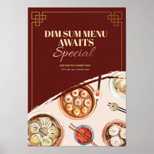 Dimsum Watercolor business Poster