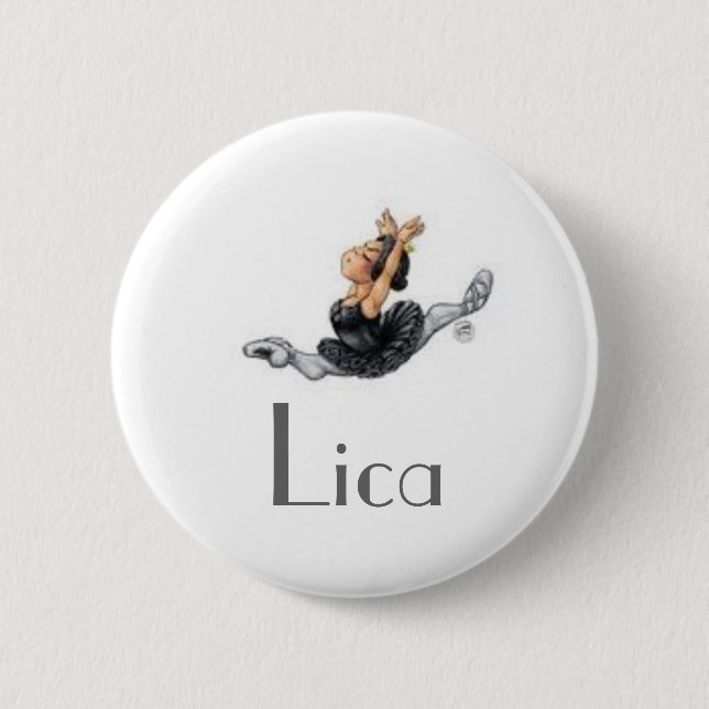 Dina Nina 2 Inch Round Button (Front)