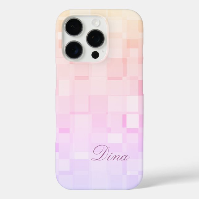 Dina - Template For Your Name Soft Pastel Coloured Case-Mate iPhone Case (Back)