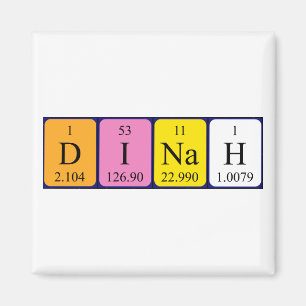 Dinah periodic table name magnet