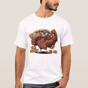 Dinde Cool Thanksgiving Drôle T-Shirt Classique_1.