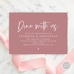 Dine with us, Wedding Rehearsal Dinner Invitation