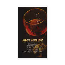 Diner Bar Business Card Wine Glass