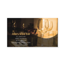 Diner Bar Business Card Wine Glass Table