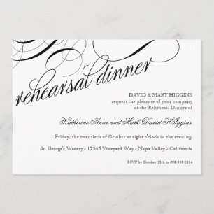 Dîner, boire Se marier Répétition Dîner Invitation