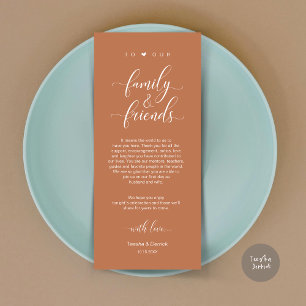 Dîner Cadre Merci, Carte rouille en cuivre