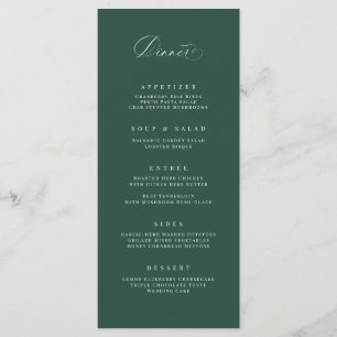 Dîner Classique Menu Mariage Réception Carte Repas