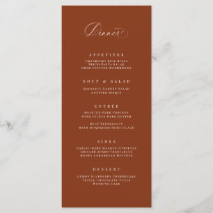 Dîner Classique Menu Mariage Réception Carte Repas