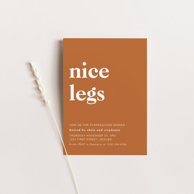 Dîner d'action de grâces amusant Invitation (Créateur téléchargé)