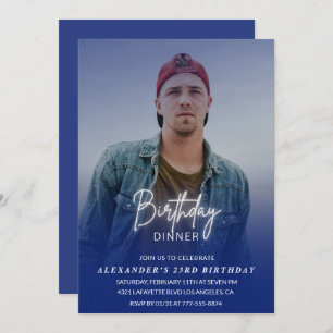 Dîner d'anniversaire 23e anniversaire invitation P