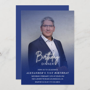 Dîner d'anniversaire 71e invitation Photo Hommes