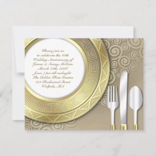 Dîner d'anniversaire mariage Invitation officielle