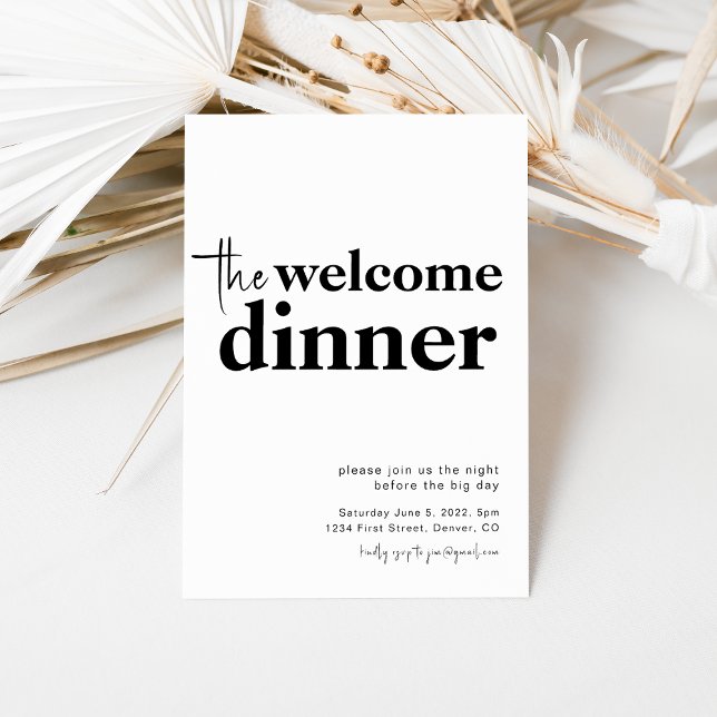 Dîner de bienvenue Invitation (Créateur téléchargé)