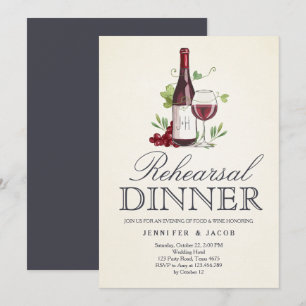Dîner de dégustation de vin Invitation Pays
