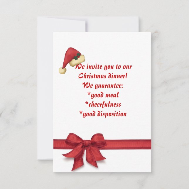 Dîner de Noël, invitation (Devant)