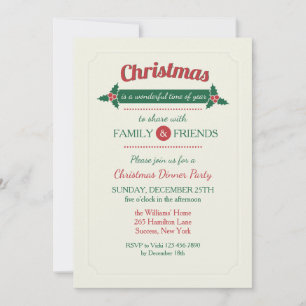 Dîner de Noël Invitation