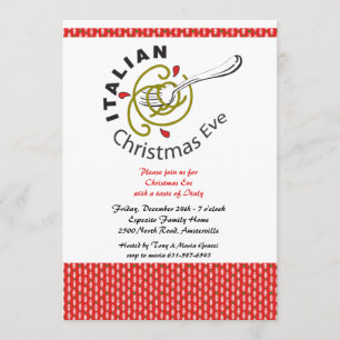 Dîner de Noël italien Invitation