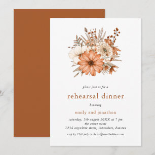 Dîner de répétition automne Florals Invitation