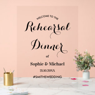 Dîner de répétition Bienvenue Mariage élégant