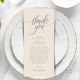Dîner de répétition Carte de remerciements de régl