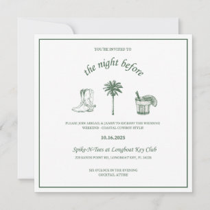 Dîner de répétition Coastal Cowboy Invitations