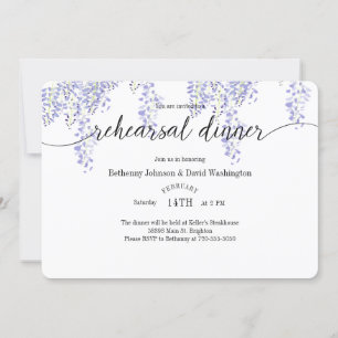 Dîner de répétition de la glycine Invitation