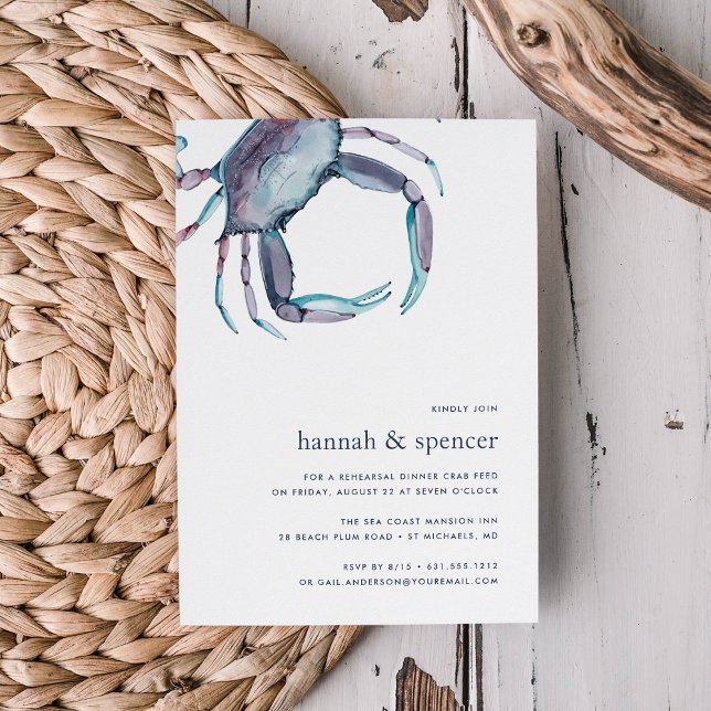 Dîner de répétition du crabe bleu Invitation (Créateur téléchargé)
