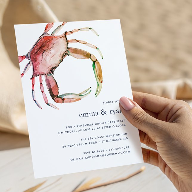 Dîner de répétition du crabe rouge Invitation (Créateur téléchargé)