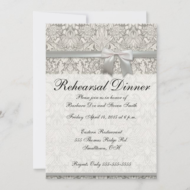 Dîner de répétition Invitation Modèle personnalisa (Devant)