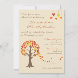 Dîner de répétition Love Tree Hearts Invitation