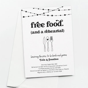 Dîner de répétition Mariage amusant Invitation