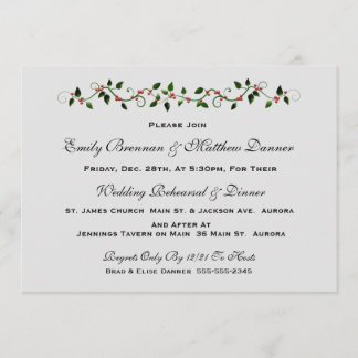 Dîner de répétition Mariage de vacances Invitation