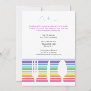 Dîner de répétition mariage Invitation de la coutu