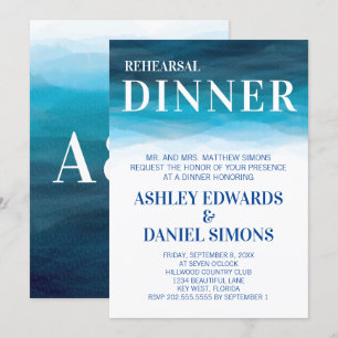 Dîner de répétition Mariage Ocean Waves Invitation
