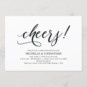Dîner de répétition Mariage rustique Invitations