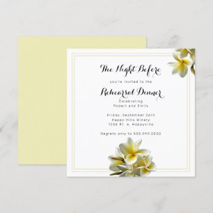 Dîner de répétition Plumeria Jaune Invitation du C