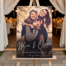 Dîner de répétition Signe avec photo, La nuit avan