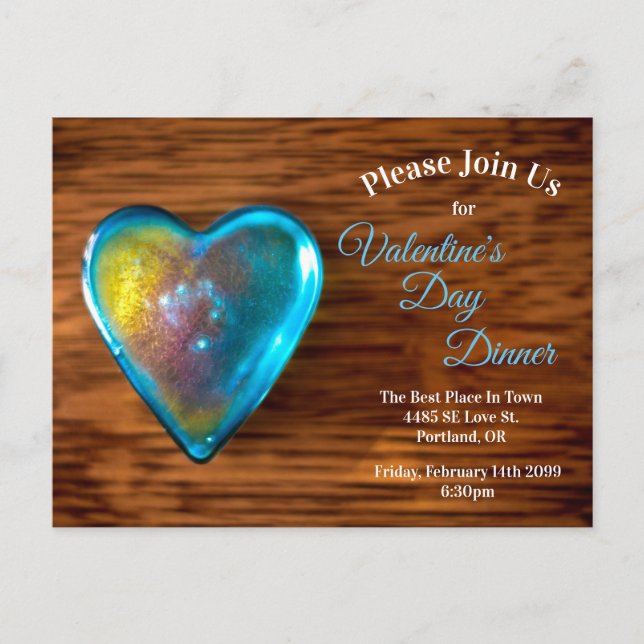 Dîner de Saint Valentin Invitation (Devant)