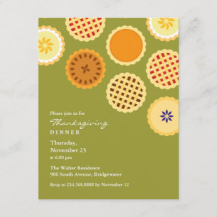 Dîner de thanksgiving et invitation plate de
