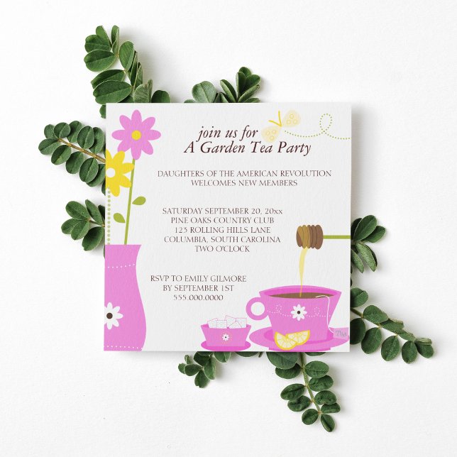 Dîner de thé du jardin Invitations (Créateur téléchargé)