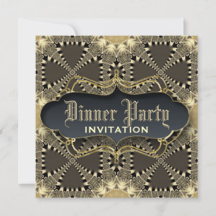 Dîner d'élégance dentelle médiévale Invitation