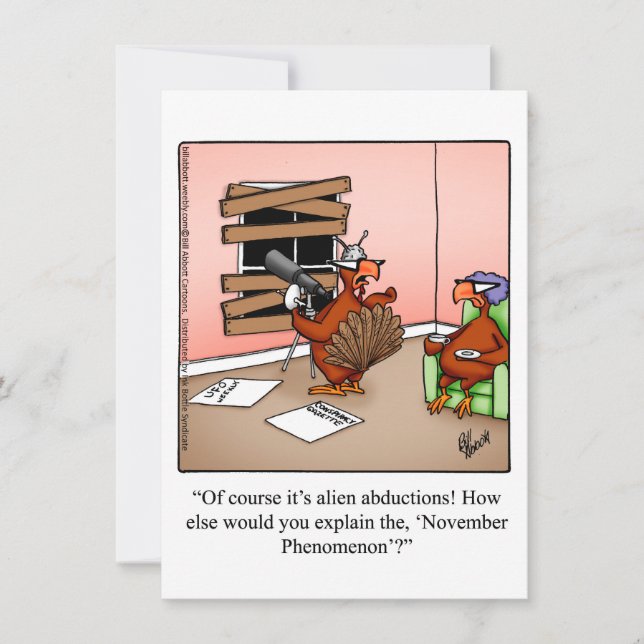 Dîner d'Humours de Thanksgiving Invitations (Devant)