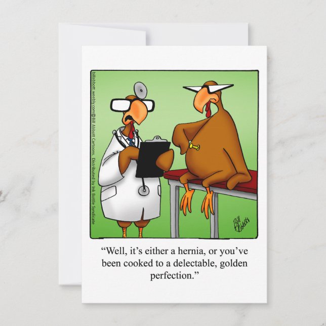 Dîner d'Humours de Thanksgiving Invitations (Devant)